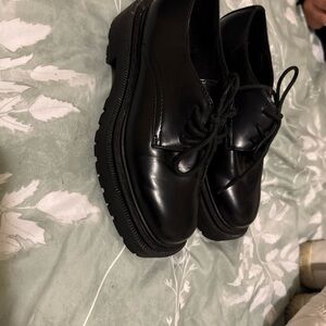 H&M Black Leather Loafers